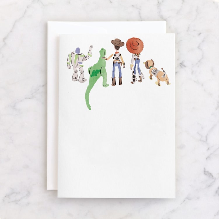 "Disney and Pixar's Next Steps" - Single Greeting Cards in Persimmon by Baumbirdy - Front