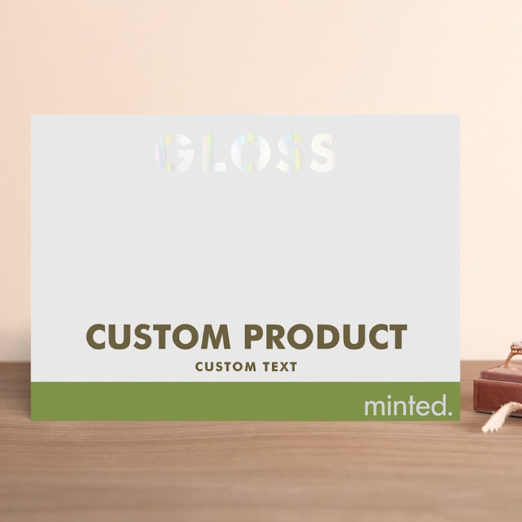 "Landscape Custom" - Gloss-Press® Wedding Invitations in Iridescent Pearl by Minted - Front