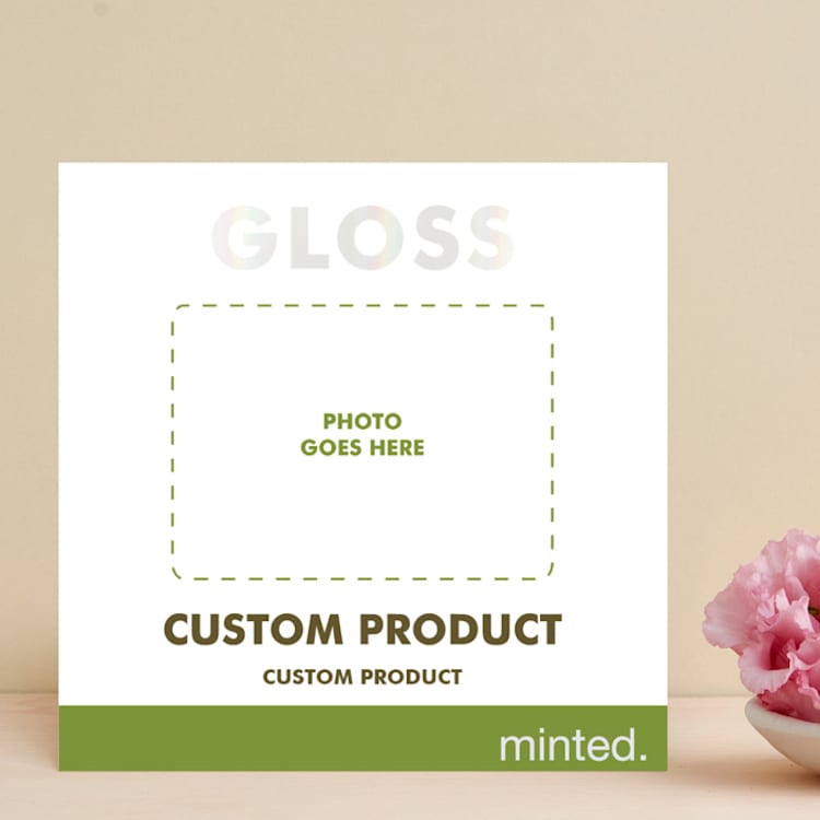 "Square Custom" - Gloss-Press® Wedding Invitations in Iridescent Pearl by Minted - Front
