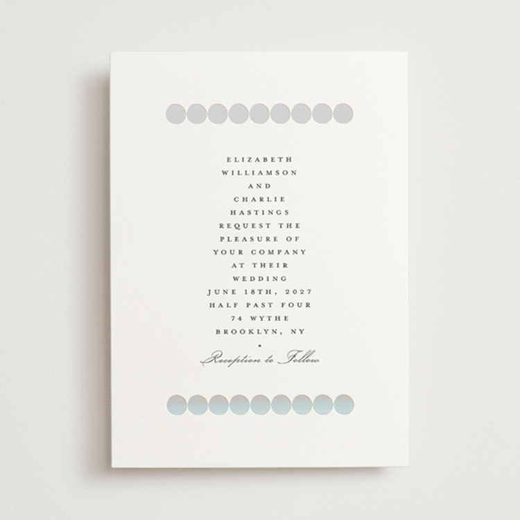 "Pearls" - Gloss-Press® Wedding Invitations in Silk by mo kelley - Front