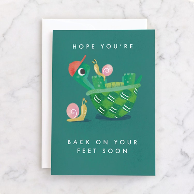 "brave little tortoise" - Single Greeting Cards in Turtle by Leia Matt - Front