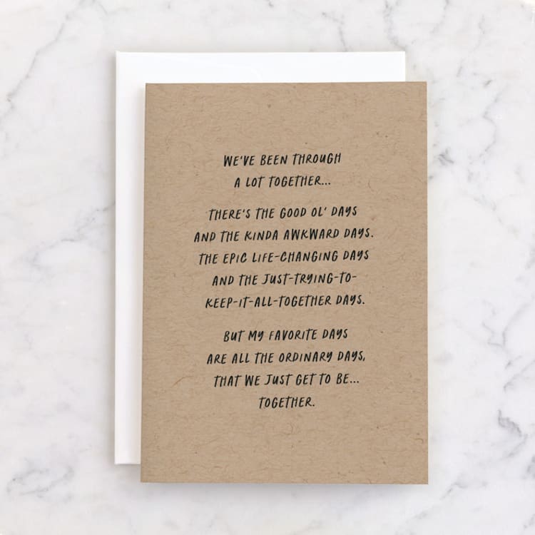 "All the days" - Single Greeting Cards in Kraft by Jessica Corliss - Front