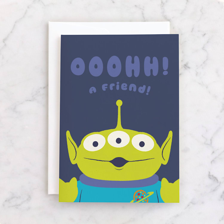 "Disney and Pixar's OOOHHH!" - Single Greeting Cards in Lemon Lime by Kiersten Garner - Front