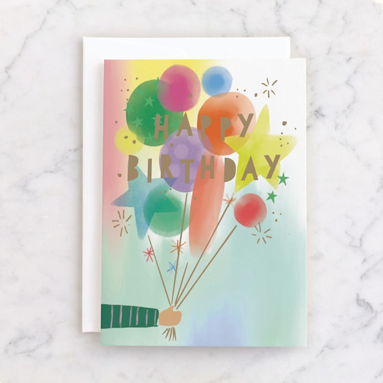 "balloon bouquet" - Single Greeting Cards in Balloon by Rebecca Durflinger - Front