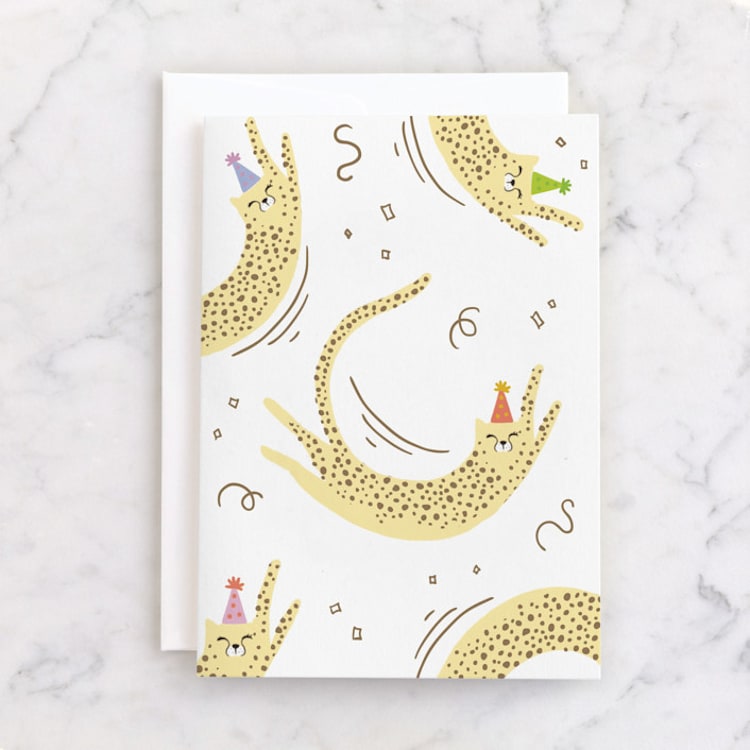 "Flipping Fun" - Single Greeting Cards in Butter by Hannah Williams - Front