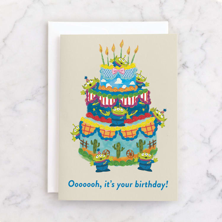"Disney And Pixar's Toy Story Birthday Ca" - Single Greeting Cards in Winter Sky by Jackie Crawford - Front