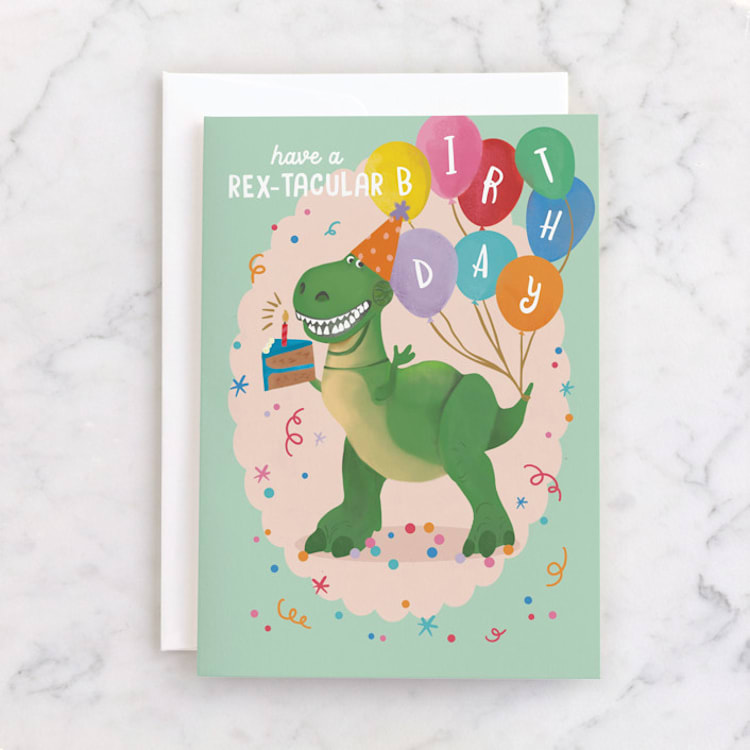 "Disney and Pixar's Toy Story Party Rex" - Single Greeting Cards in Mint by Creo Study - Front