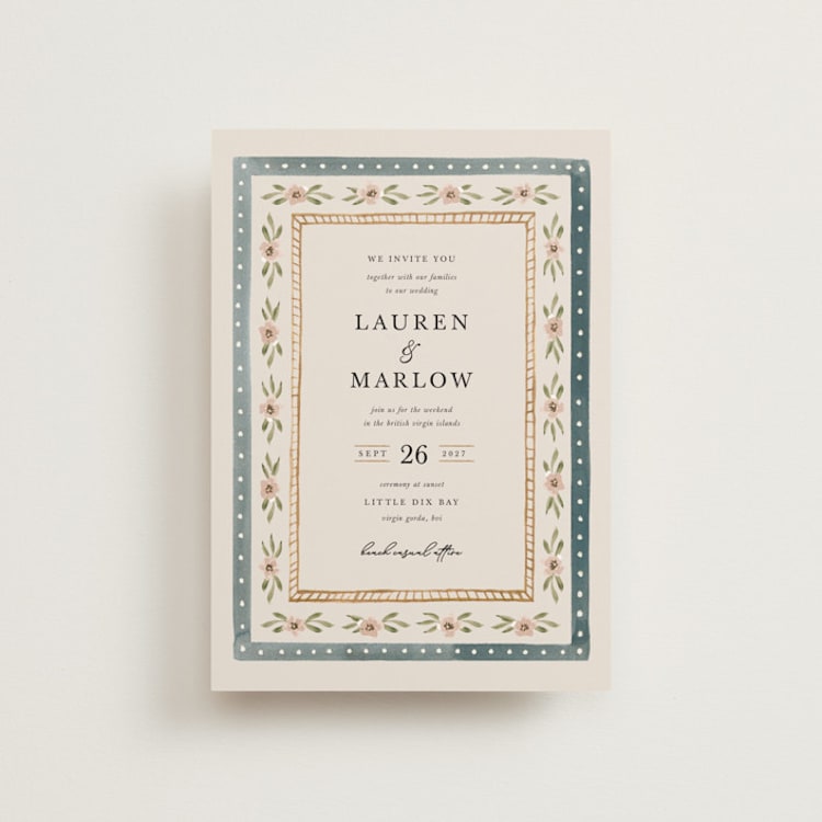 "Americana " - Wedding Invitations in Sea by leslie hamer - Front