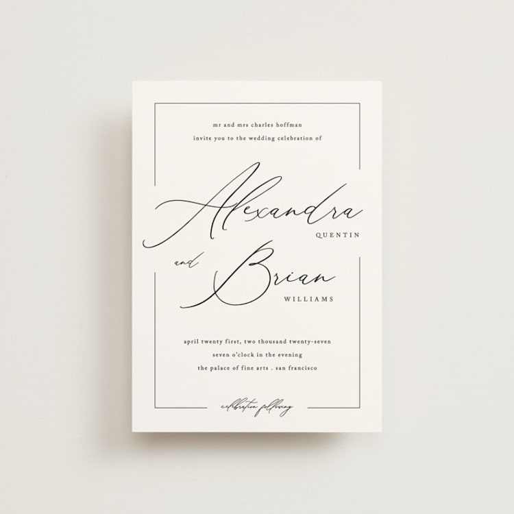 "Love Story" - Wedding Invitations in Alabaster by Liz Conley - Front