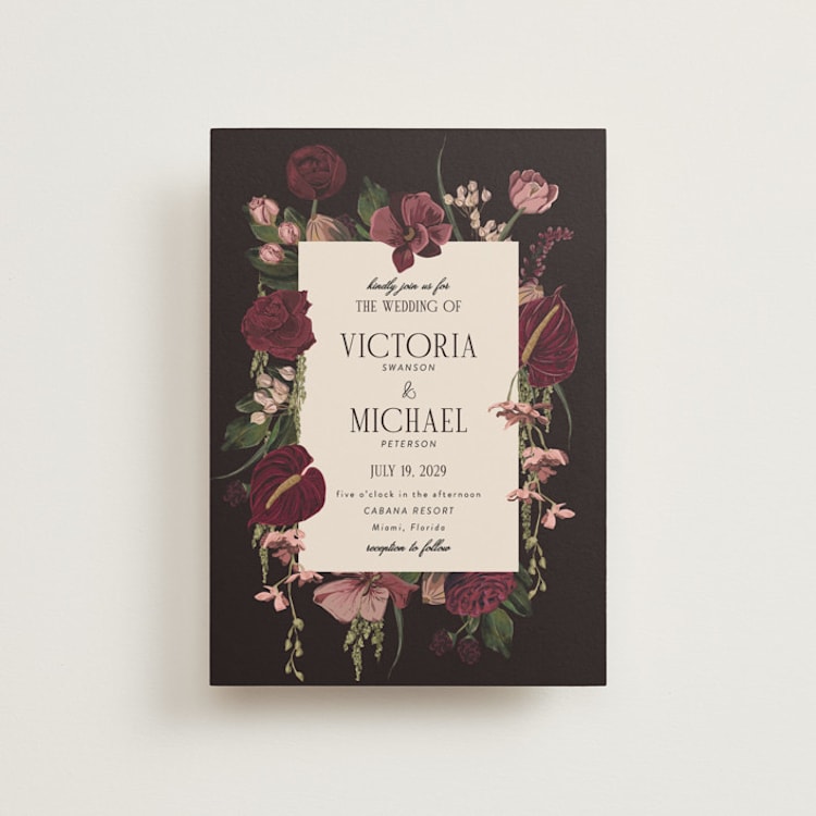 "Romantics" - Wedding Invitations in Merlota by Susan Moyal - Front
