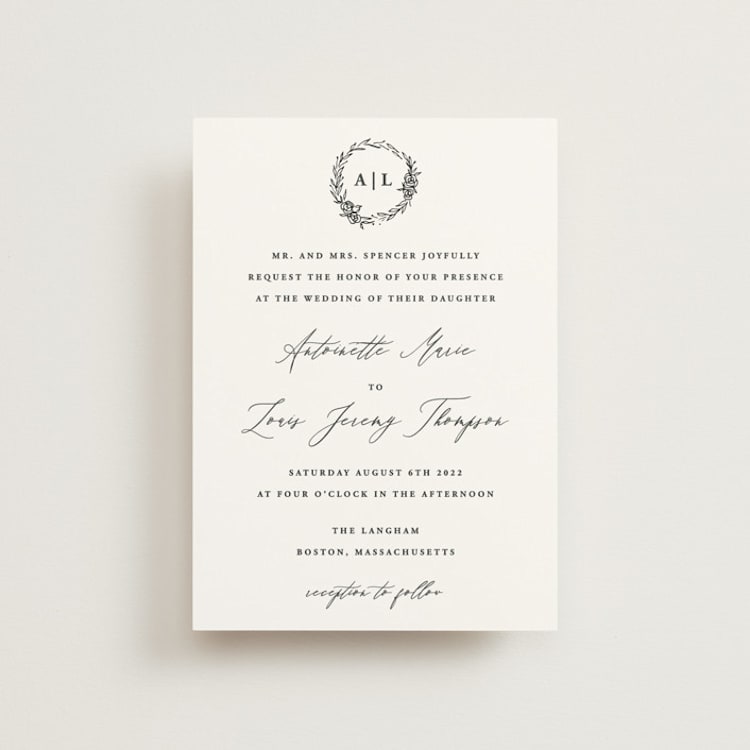"Antoinette" - Wedding Invitations in Ivory by lulu and isabelle - Front
