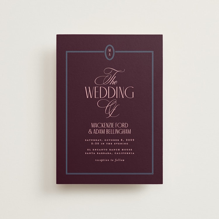 "sophisticate" - Wedding Invitations in Plum by Owl and Toad - Front