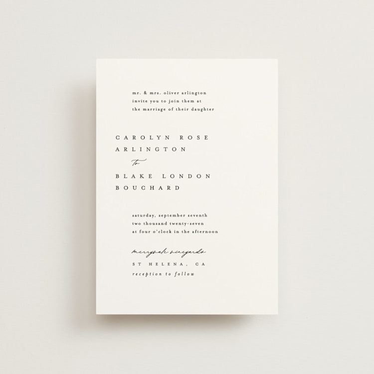 "Soho" - Wedding Invitations in Silk by Kelly Schmidt - Front