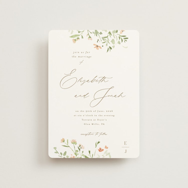 "Brynn" - Wedding Invitations in Toffee by Everett Paper Goods - Front