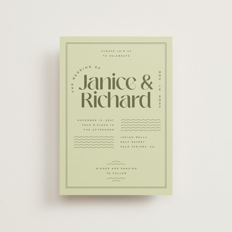 "News!" - Wedding Invitations in Kiwi by Claudia Orengo - Front