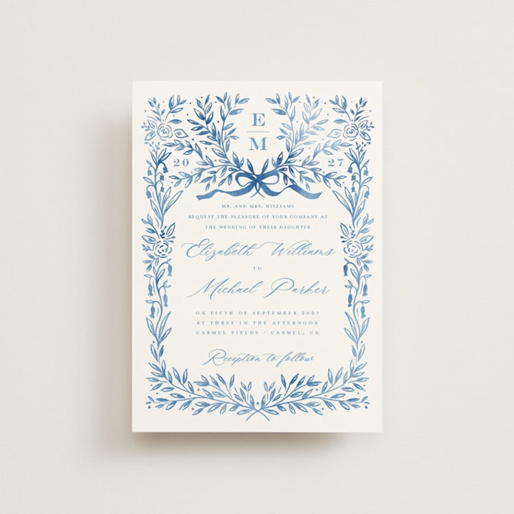 "Royal" - Wedding Invitations in Cobalt by Petra Kern - Front