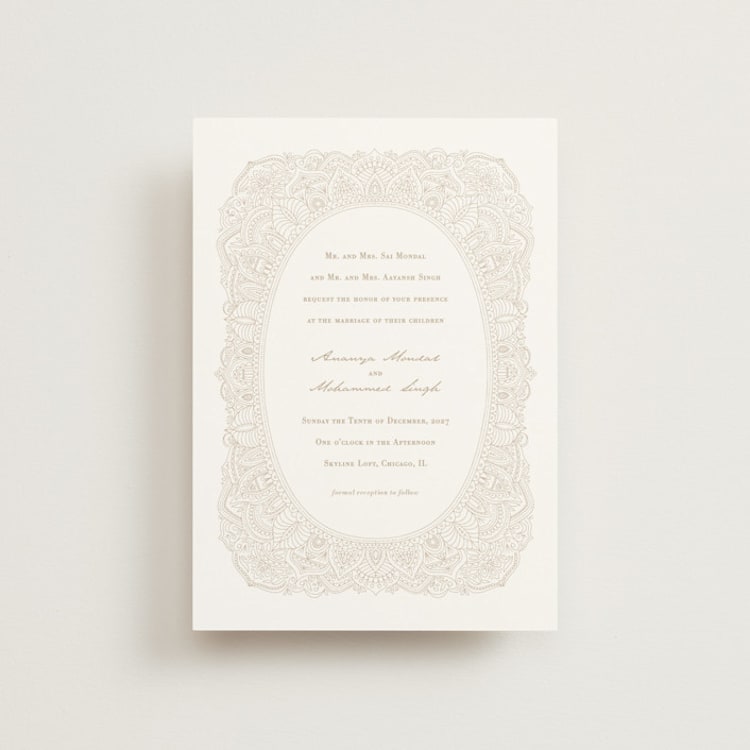 "Extravagant" - Wedding Invitations in Natural by Jessie Steury - Front