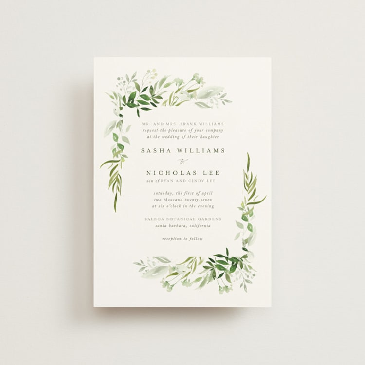 "Verdure" - Wedding Invitations in Garden by Leah Bisch - Front