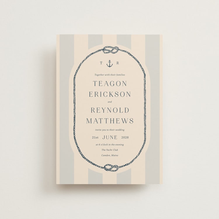 "nautical nuptials" - Wedding Invitations in Sea Breeze by Rebecca Durflinger - Front