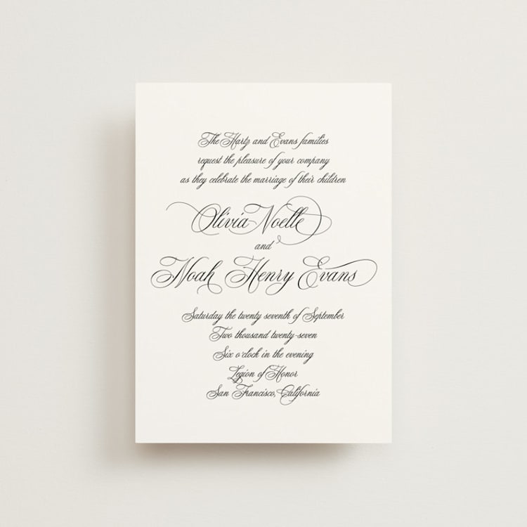 "legacy" - Wedding Invitations in Pure by Design Lotus - Front