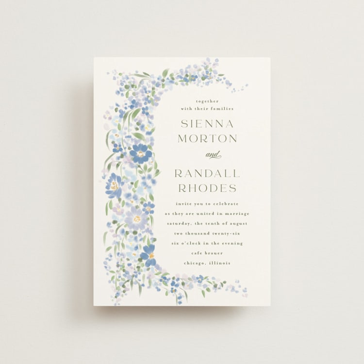 "Meander" - Wedding Invitations in Lilac by Angela Marzuki - Front