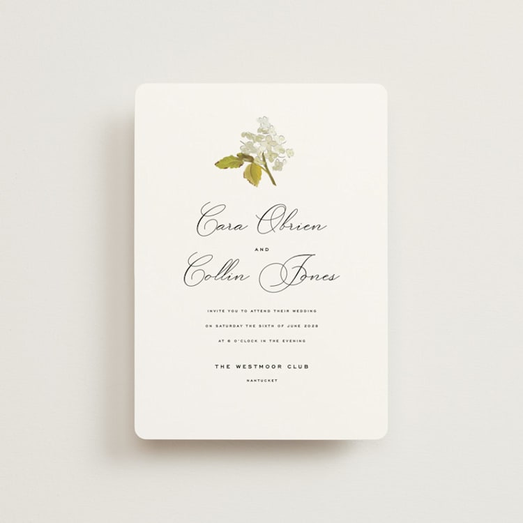 "Limelight" - Wedding Invitations in Linen by Olivia Kanaley Inman - Front
