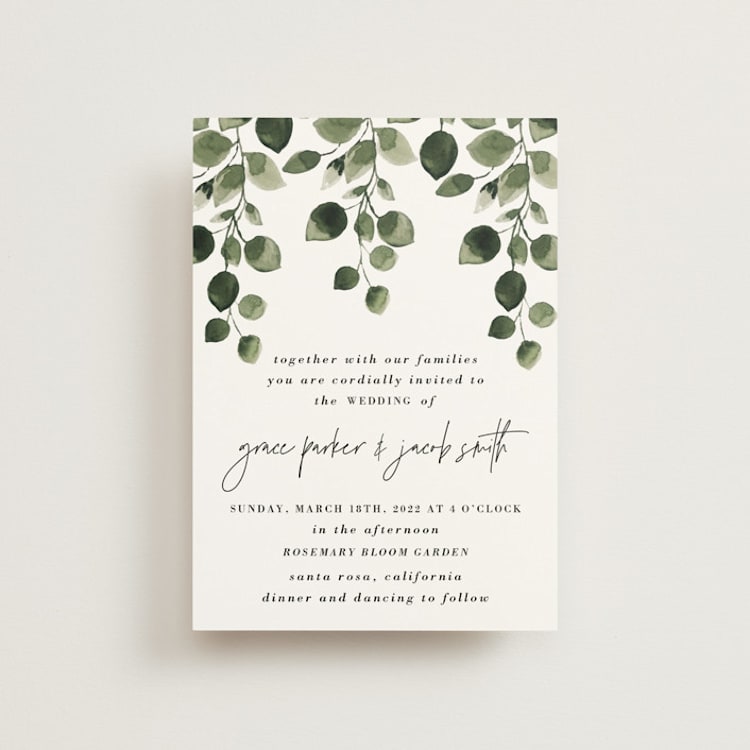 "green rush" - Wedding Invitations in Snow by Anupama - Front