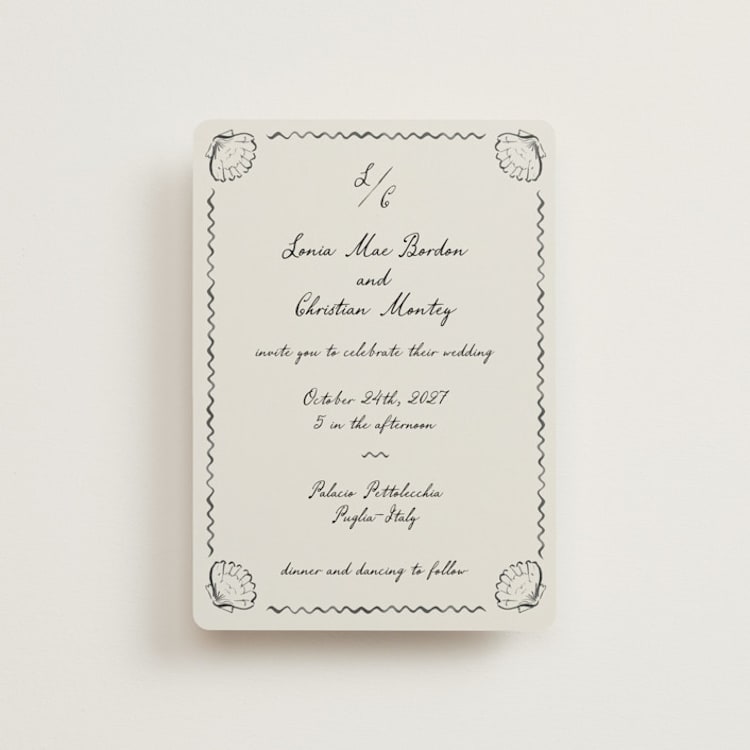 "Puglia" - Wedding Invitations in Rock by Pati Cascino - Front