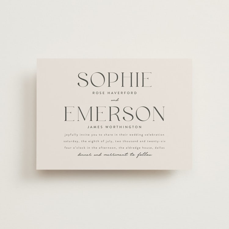 "classic names" - Wedding Invitations in Ivory by Susan Asbill - Front