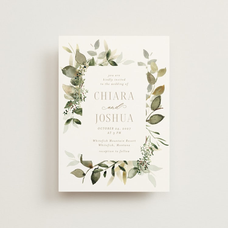 "Lovely" - Wedding Invitations in Moss by Petra Kern - Front