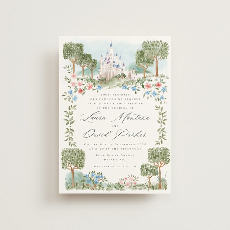 "Disney's Once Upon In a Dream" - Wedding Invitations in Spring by Petra Kern - Front