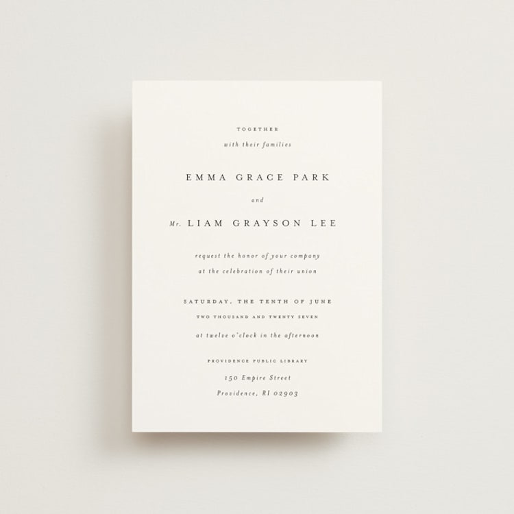 "A Thousand Years" - Wedding Invitations in Classic White by Design Lotus - Front