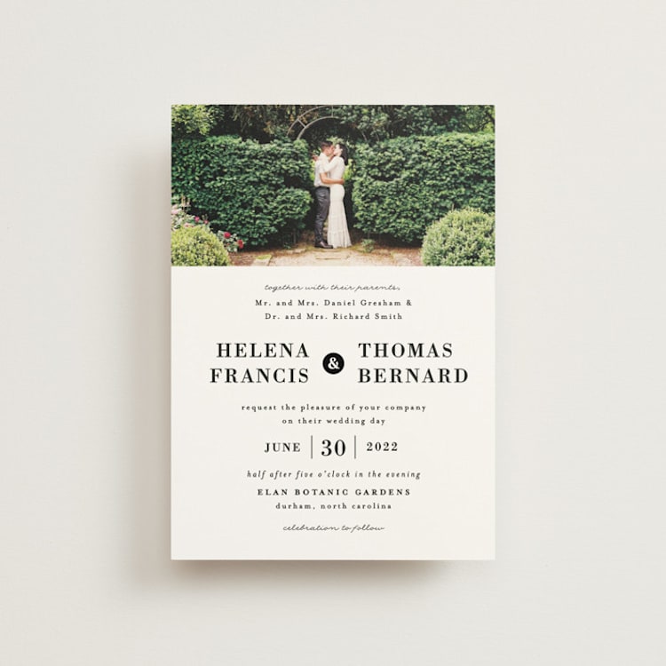 "Helena" - Wedding Invitations in Quartz by 2birdstone - Front