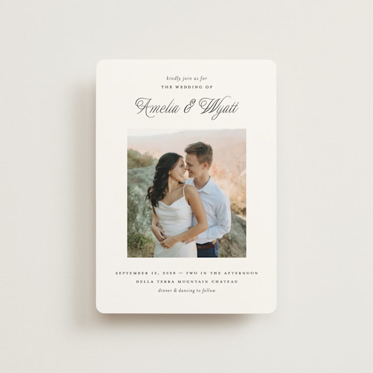 "Terra" - Wedding Invitations in Snow by Pixel and Hank - Front