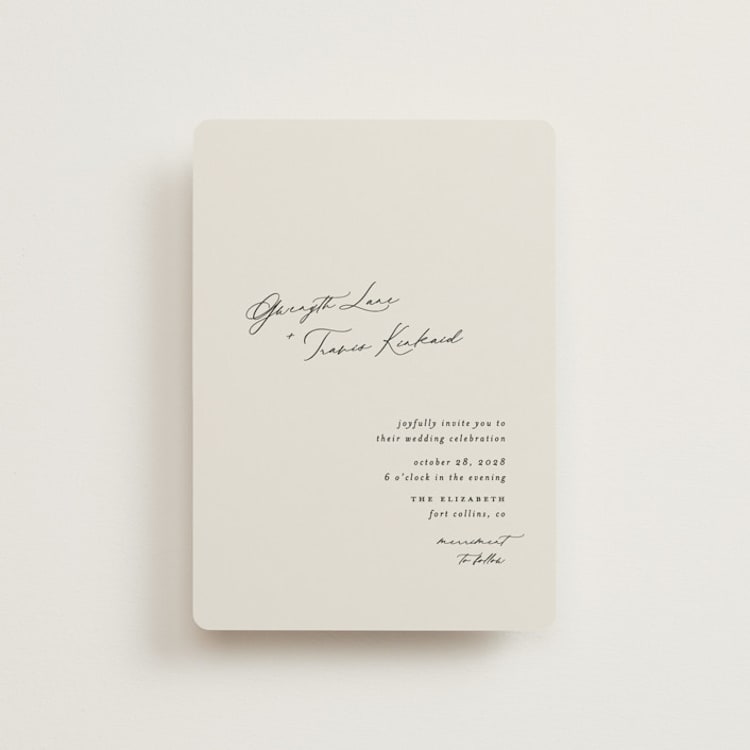 "kinkaid" - Wedding Invitations in Ivory by Carolyn Nicks - Front