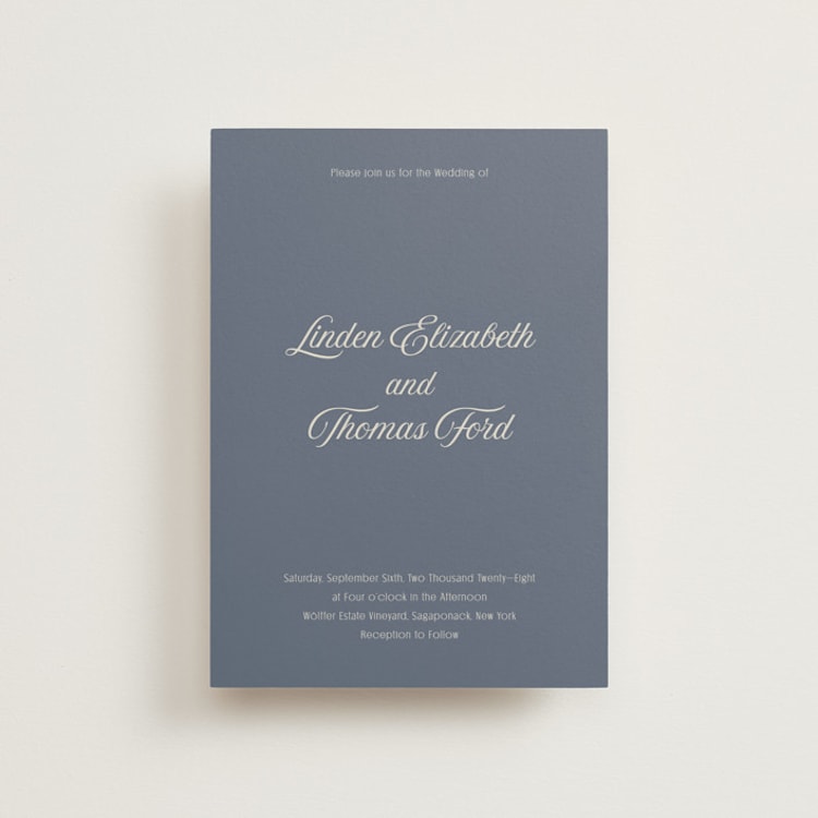 "Ritzy" - Wedding Invitations in French Blue by Nicoletta Savod - Front