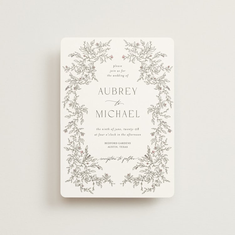 "Cottonwood" - Wedding Invitations in Ravello by Anne Ciotola - Front