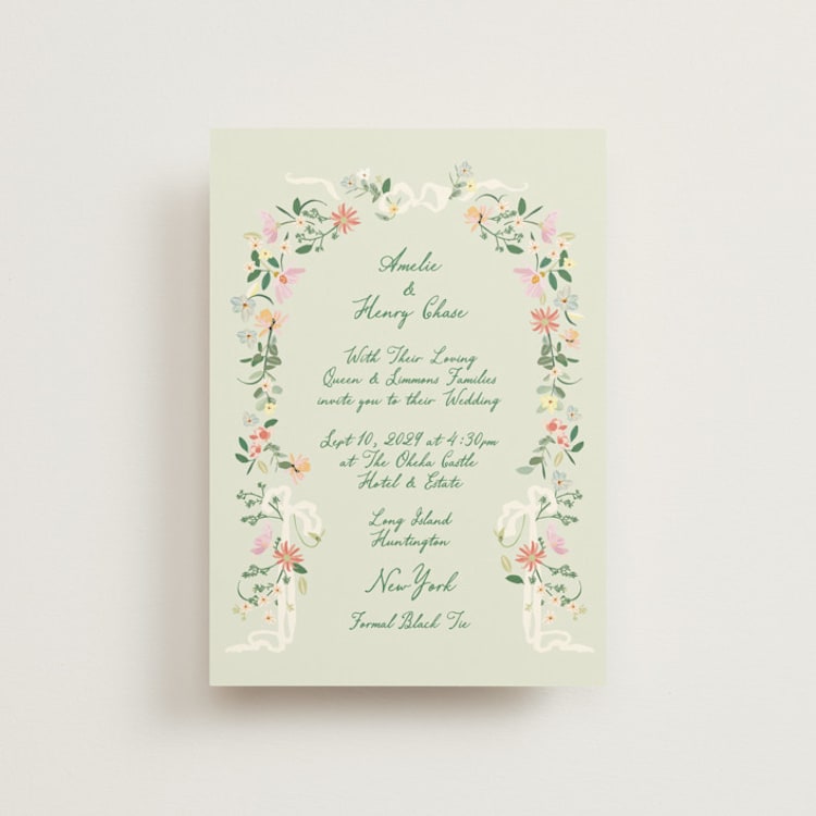 "spring draped garland" - Wedding Invitations in Spring by Phrosné Barwood - Front