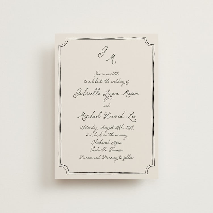 "Felicity" - Wedding Invitations in Vintage by Kelly Watkins - Front