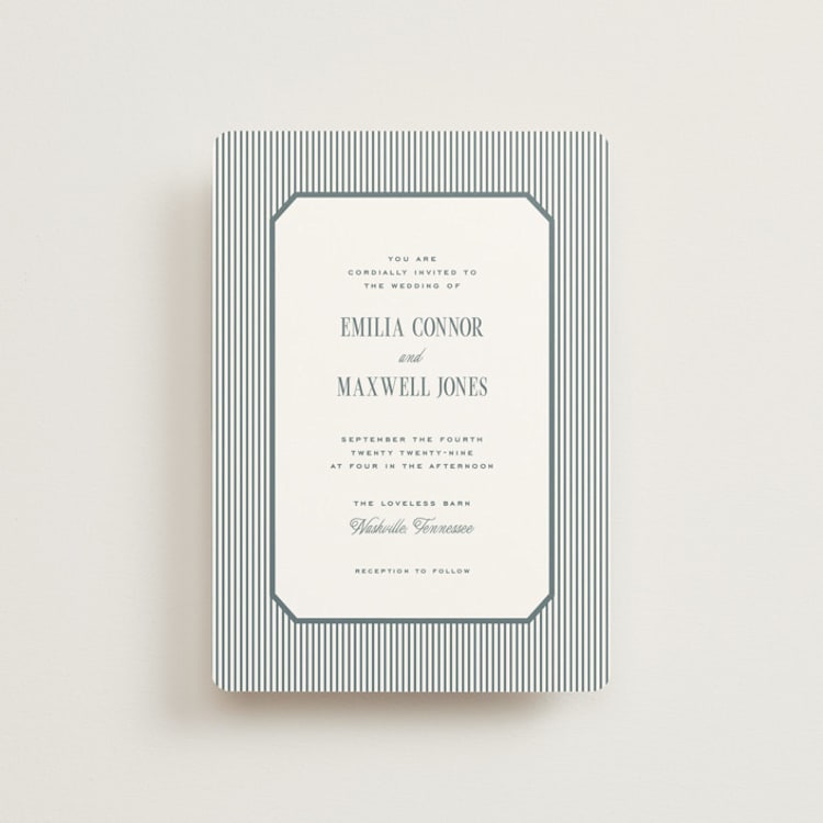 "Modern Stripes" - Wedding Invitations in Capri by Emily Betts - Front