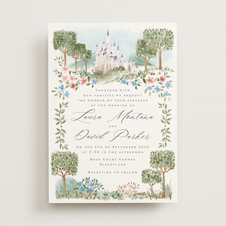 "Disney's Once Upon In a Dream" - Wedding Invitations in Spring by Petra Kern - Front