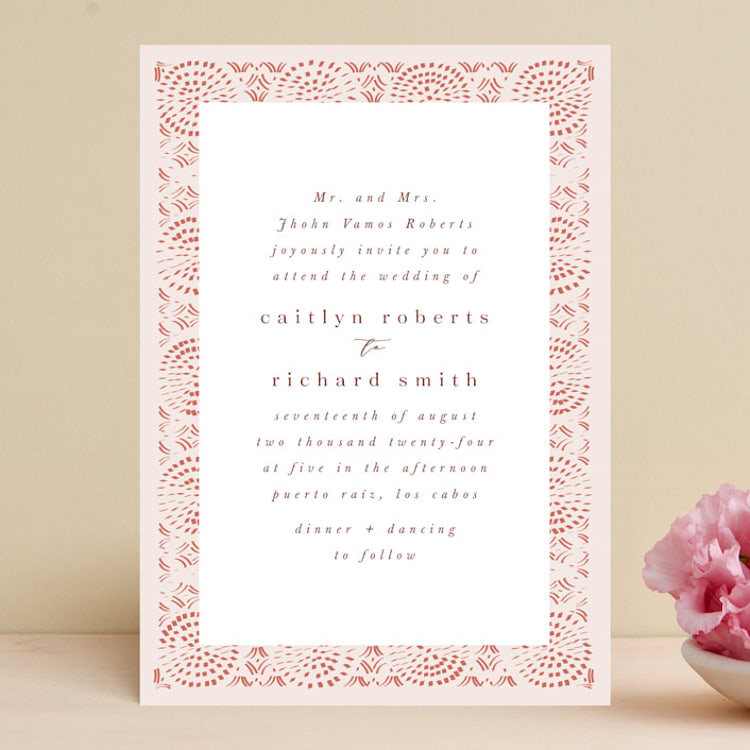 "Terracotta" - Wedding Invitations in Rust by Kanika Mathur - Front