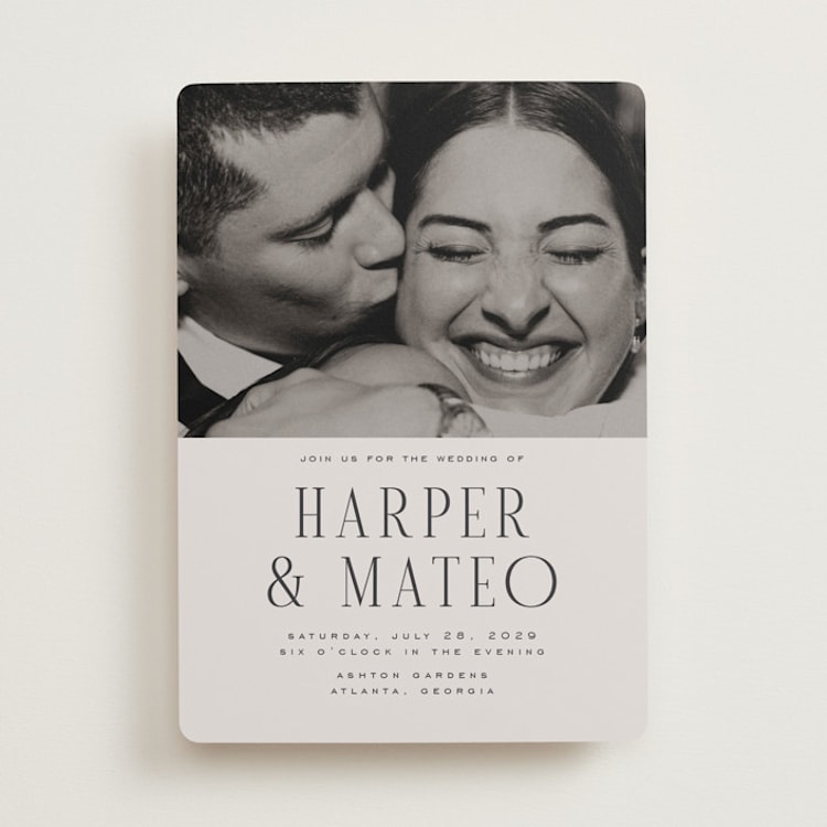"Close-up" - Wedding Invitations in Sandstone by Nicole Walsh - Front