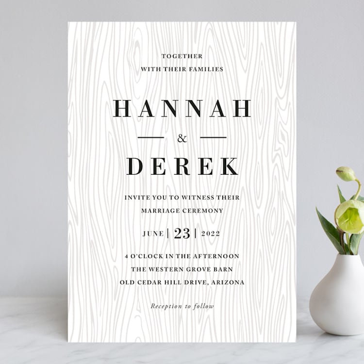 "Rustic Grain" - Wedding Invitations in Ashwood by Oma N. Ramkhelawan - Front