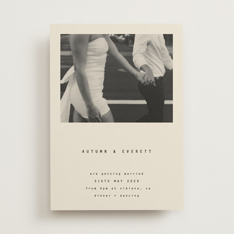 "Nonnette" - Wedding Invitations in Vanilla by Blustery August - Front