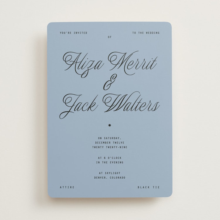 "Cheers" - Wedding Invitations in Sky by Blustery August - Front
