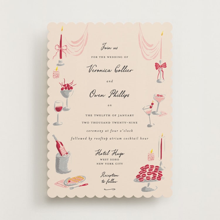 "Velvet Cherry" - Wedding Invitations in Cherry by Sarah Rosenthal - Front