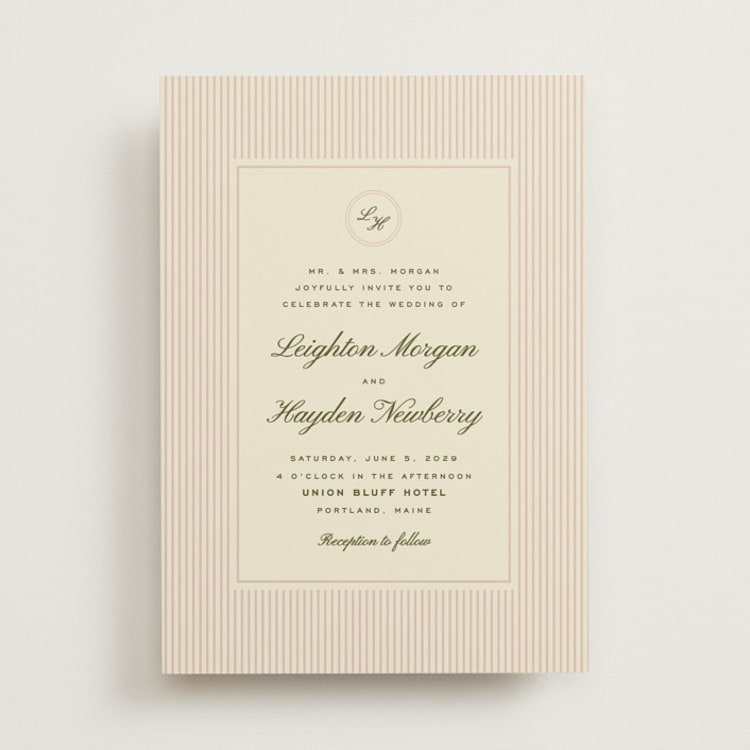"hayden" - Wedding Invitations in Blush by Ellen Schlegelmilch - Front