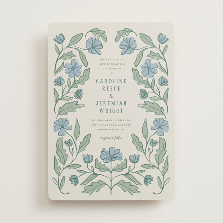 "Botanical" - Wedding Invitations in Garden by Kelly Watkins - Front