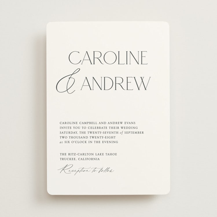 "Contemporary" - Wedding Invitations in Cotton by Vanessa Doyle - Front